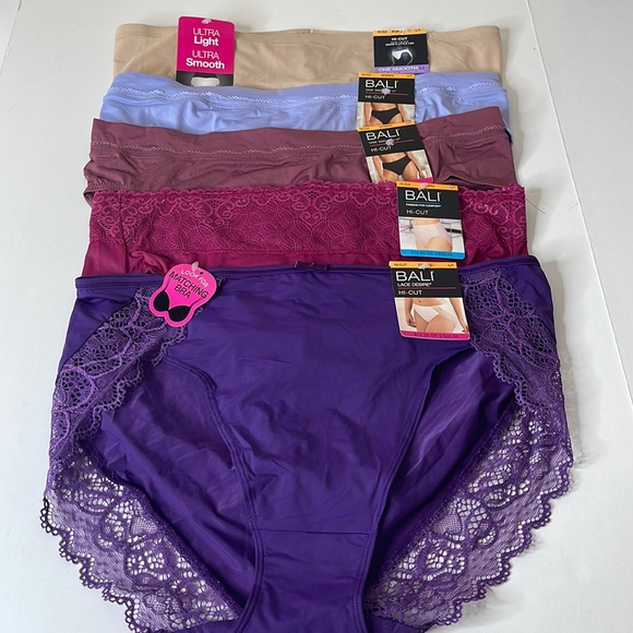 Bali Intimates & Sleepwear Bali Assortment Of Hicut High Leg Panties 5 Pairs Size Large 7